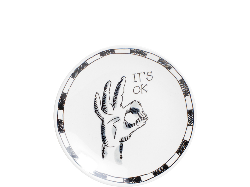 Blond X Noir Plate 12 Cm Its Ok Gift