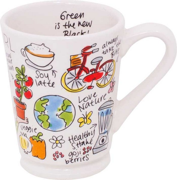 Blond Mug Green Girl Gift