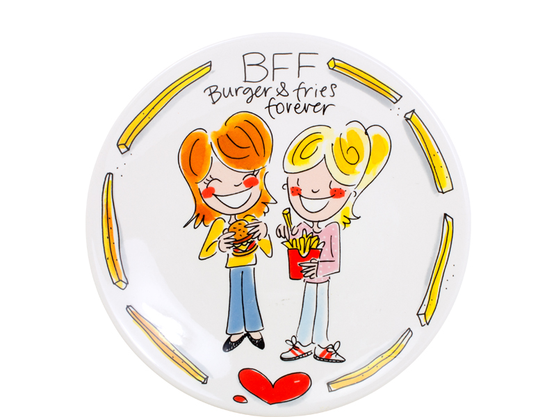 Blond Snack Plate 22 Cm Bff Gift