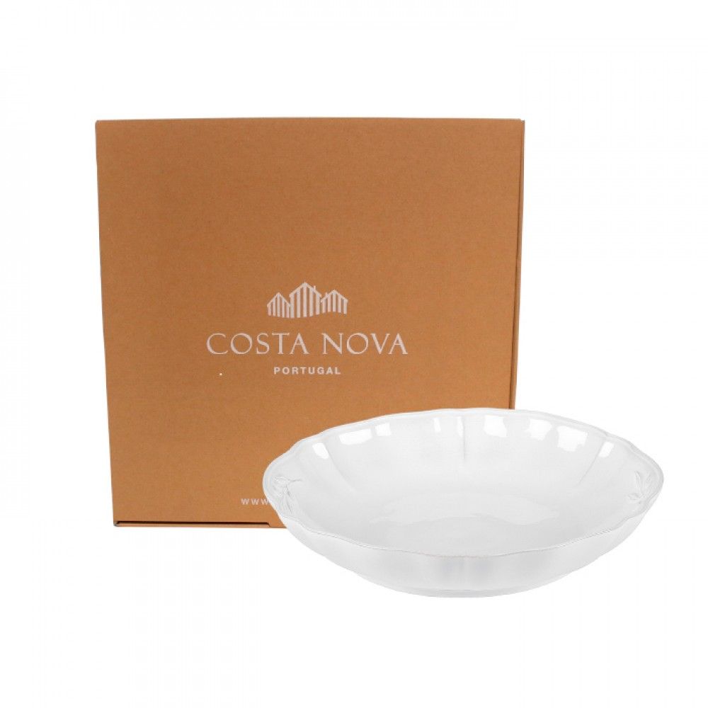 Costa Nova Gift Alentejo White Pasta/serving Bowl Gift