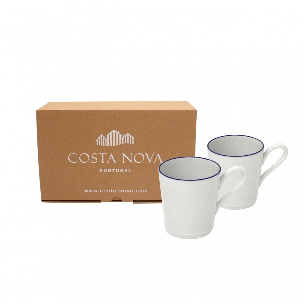 Costa Nova Gift Beja White 2 Mugs Gift