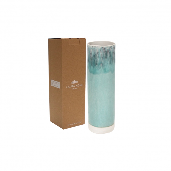 Costa Nova Gift Madeira Blue Cylinder Vase Gift