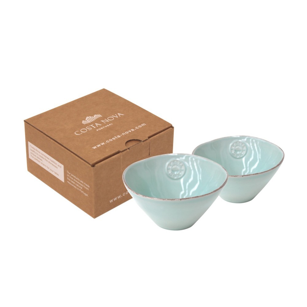 Costa Nova Gift Nova Turq 2 Soup/cereal Bowls Gift