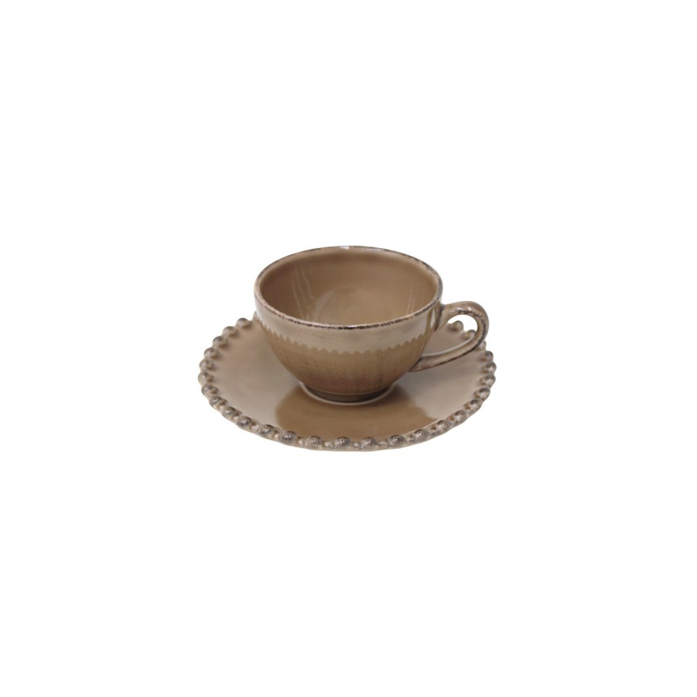 Costa Nova Gift Pearl Cocoa 4 Coffee Cups/saucers Gift