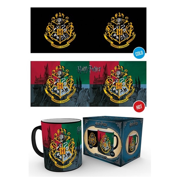 Harry Potter Heat Change Mug Hogwarts Crest Gift