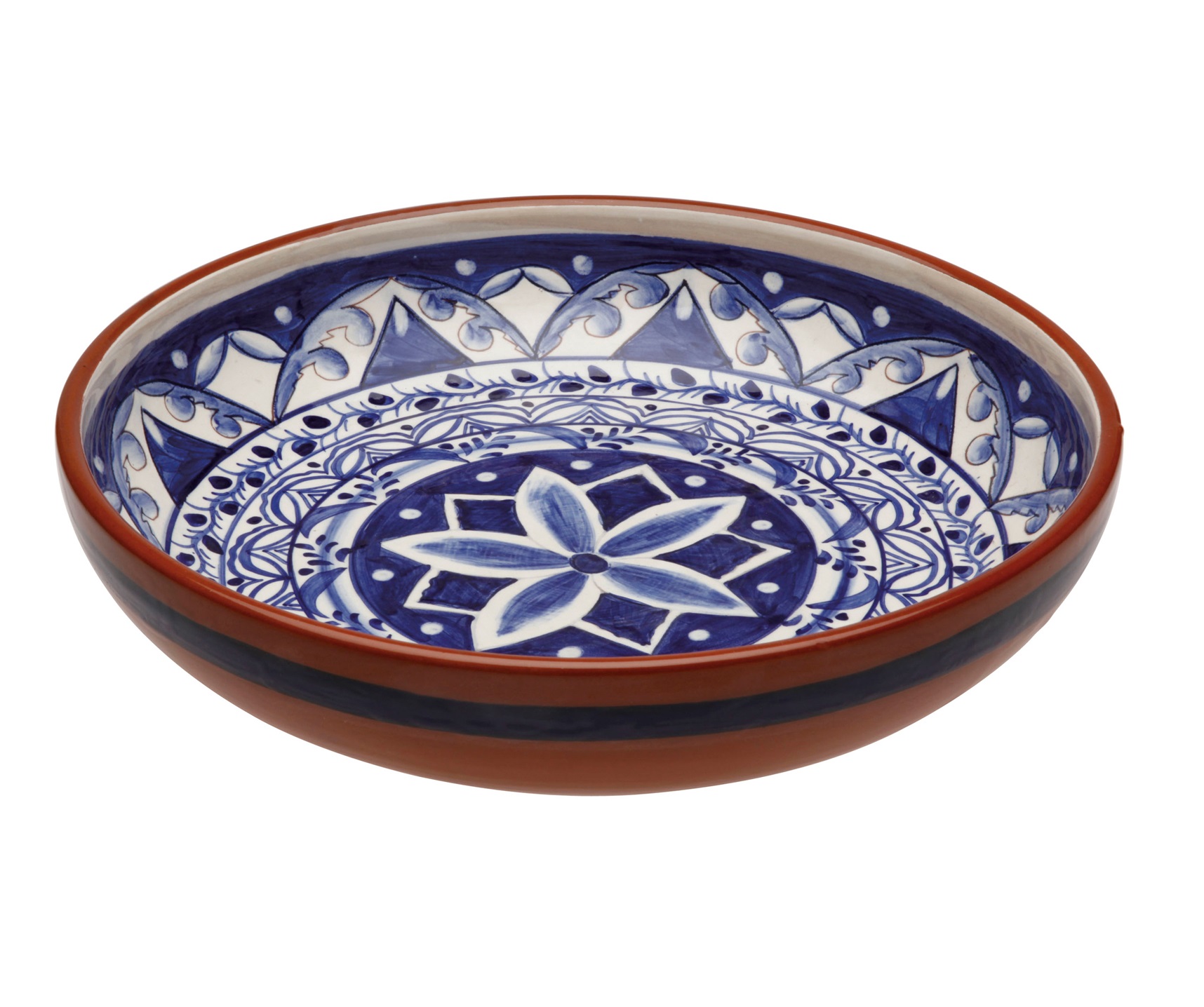 Alentejo Terracotta Indigo Pasta/srvg Bowl 29cm X1 Gift