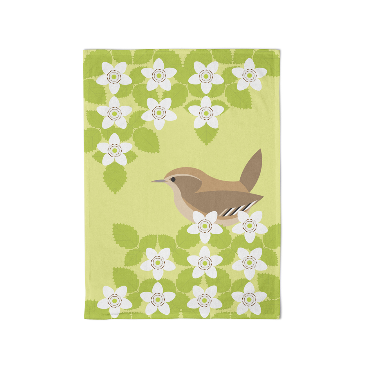 I Like Birds Tea Towel Wren Gift