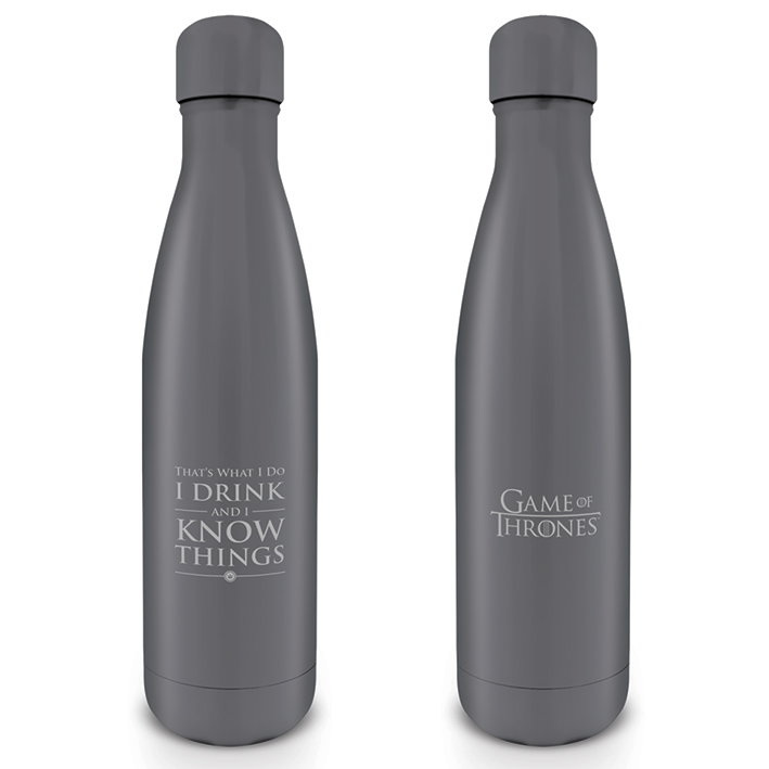 Game Of Thrones Metal Bottle I Drink & I Know Things Gift