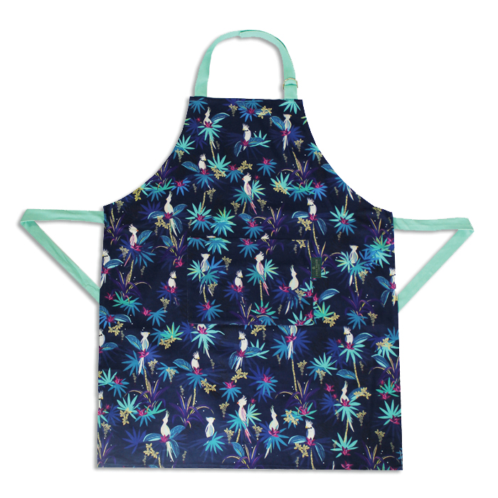 Sara Miller Apron Tahiti Cockatoo Blue Gift