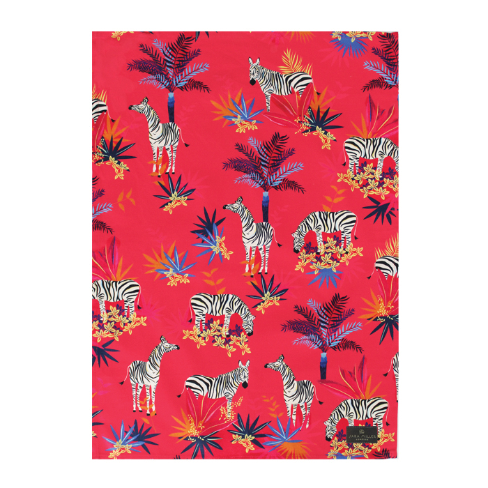 Sara Miller Tea Towel Tahiti Zebra Repeat Gift