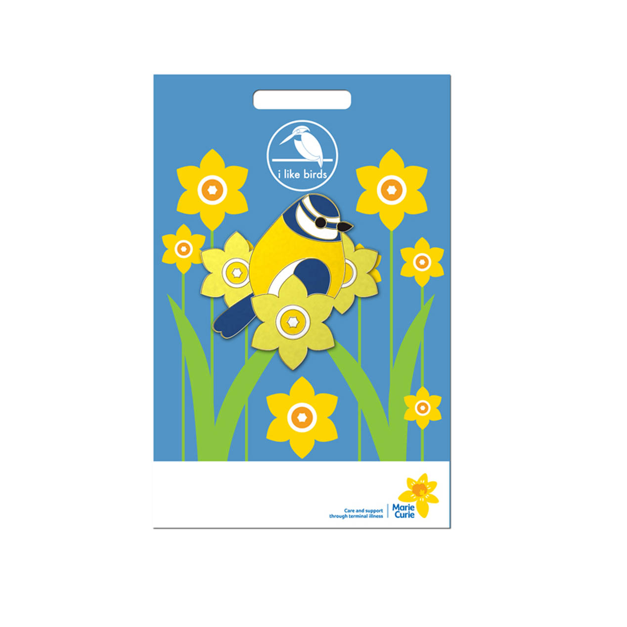 Ilb Marie Curie Blue Tit Daffodil Pin Badge Gift