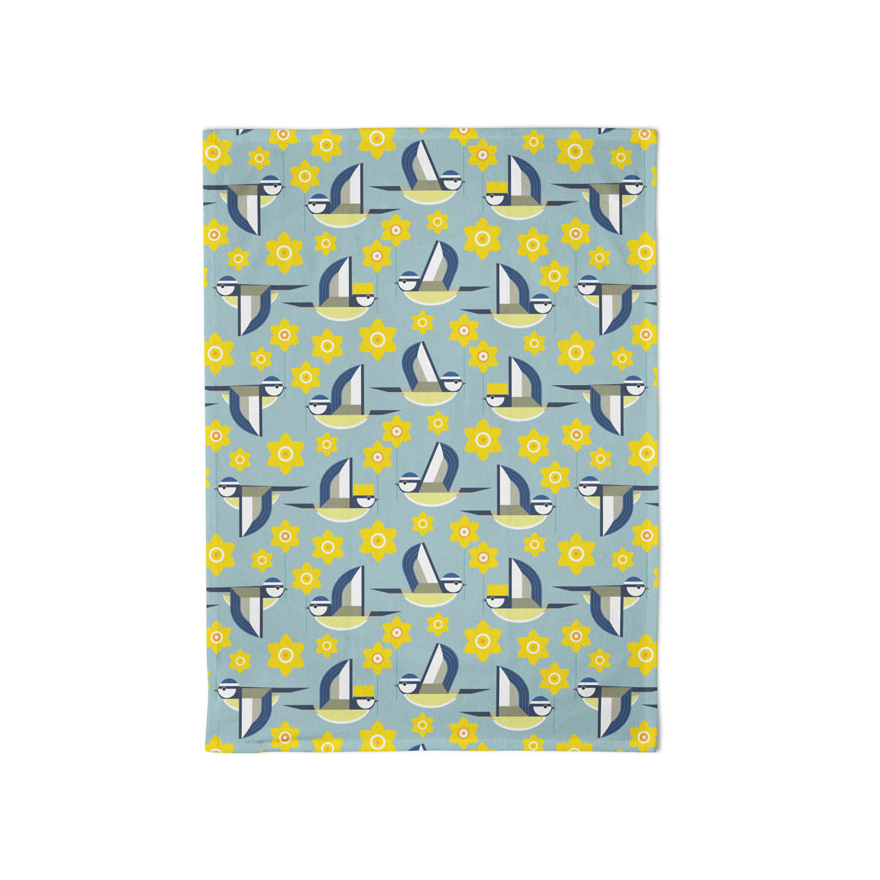 Ilb Marie Curie Blue Tit Daffodil Tea Towel Repeat Gift