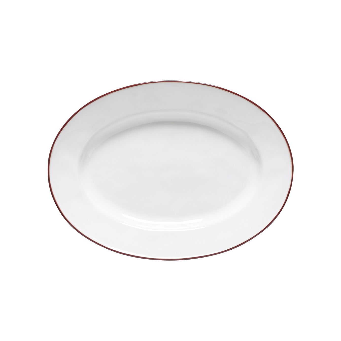 Beja White/red Oval Platter Medium 30cm Gift