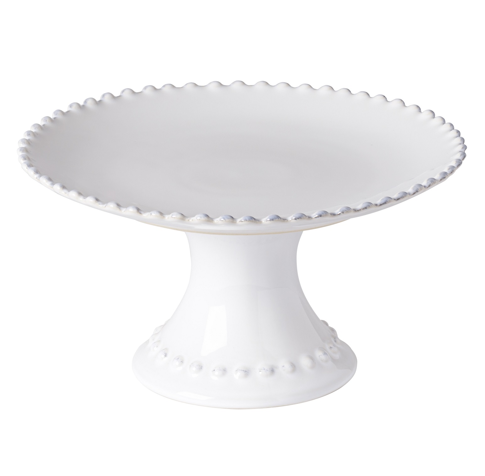 Pearl White Footed Plate Small 22cm X1 Gift