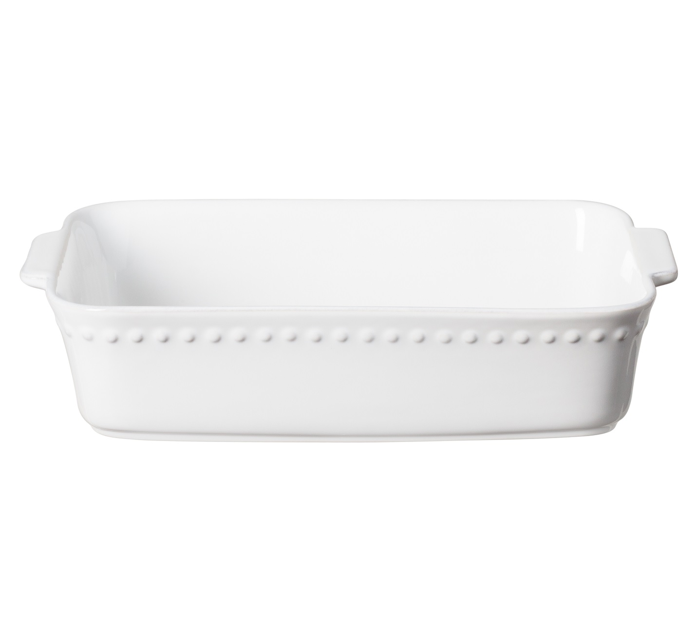 Pearl White Rectangular Baker Medium 33cm X1 Gift