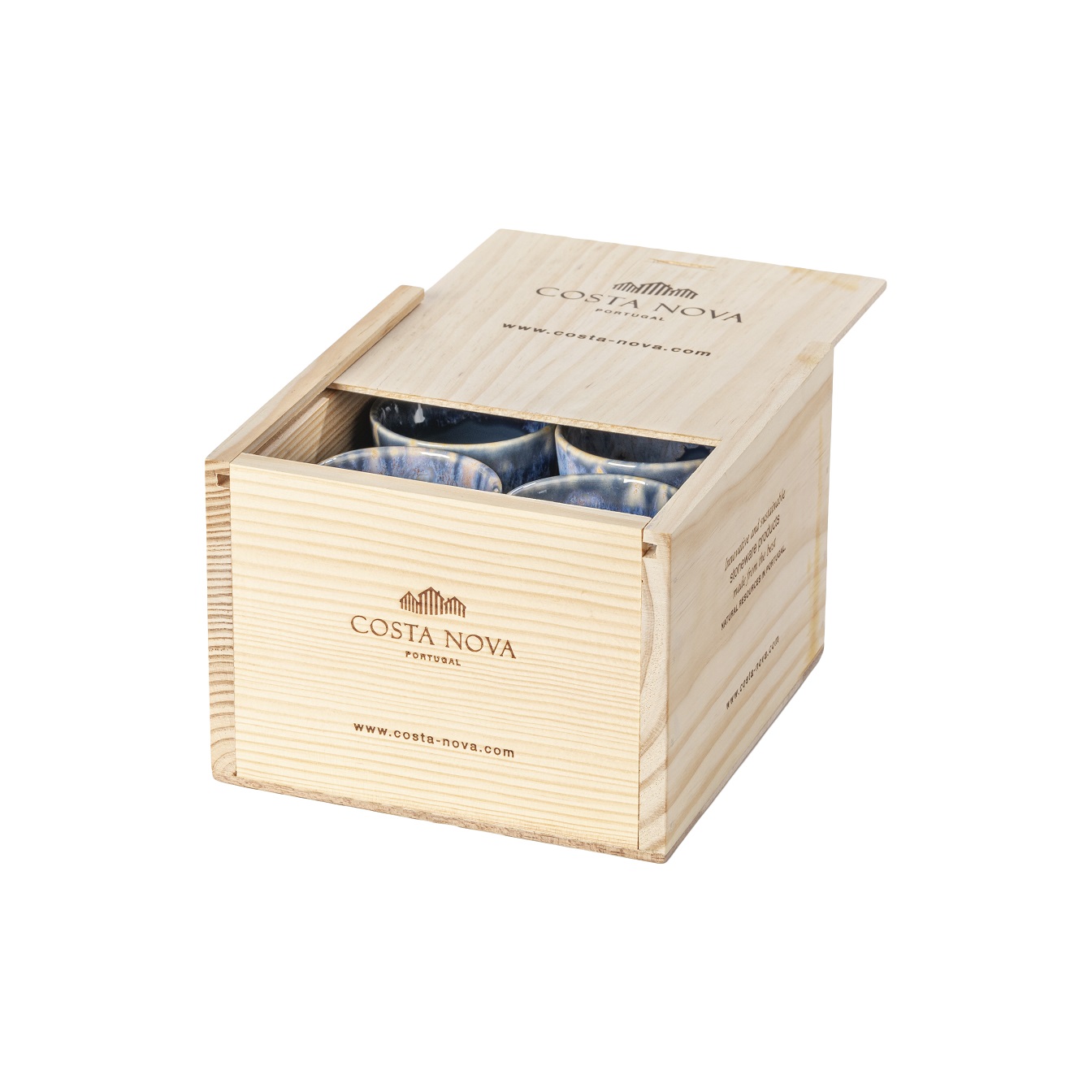 Grespresso Espresso Cups Gift Box Of 8 Denim Gift