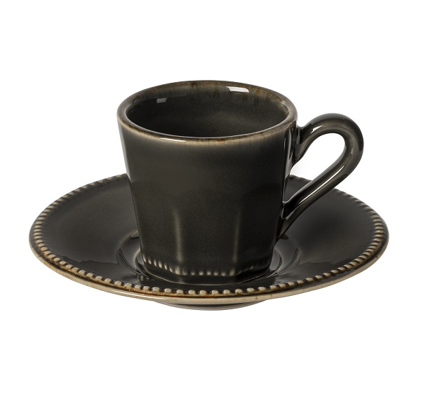 Luzia Slate Grey Coffee Cup & Saucer 0.14l Gift