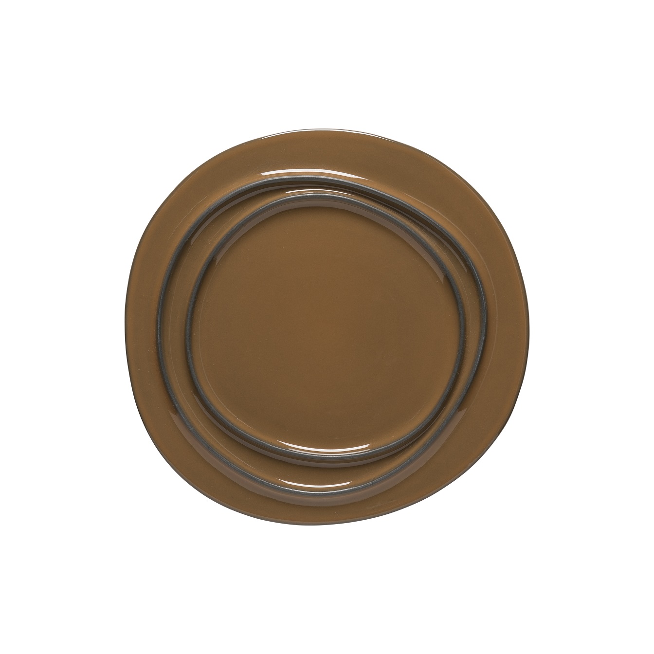 Ambar Dark Caramel Round Plate 28cm Gift