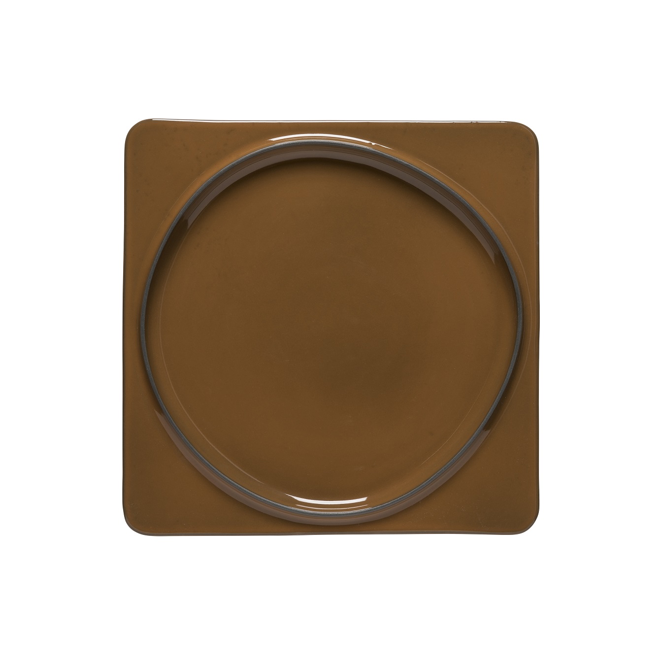 Ambar Dark Caramel Square Plate/tray 27cm Gift