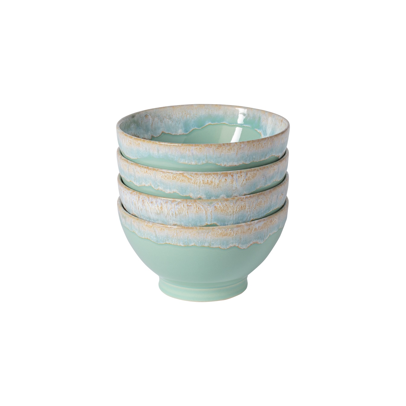 Latte Bowls Set Of 4 Aqua Gift