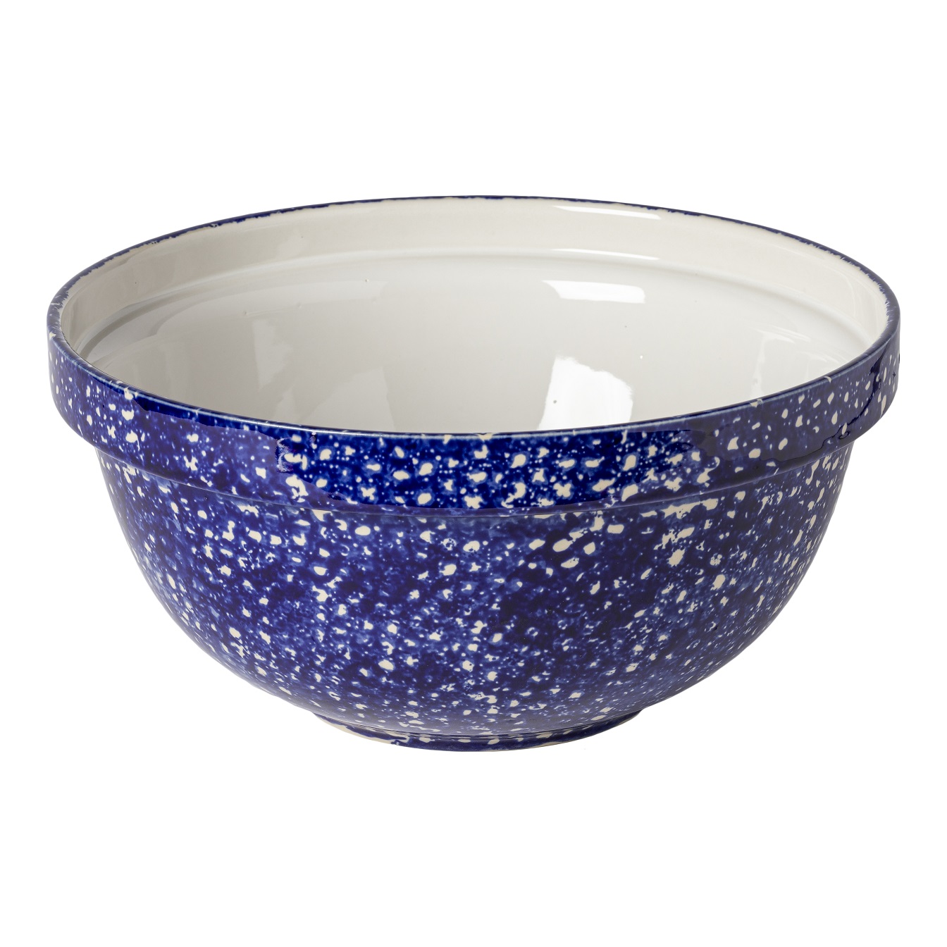 Abbey Blue/white Splatter Mixing Bowl 31cm 6.24l Gift