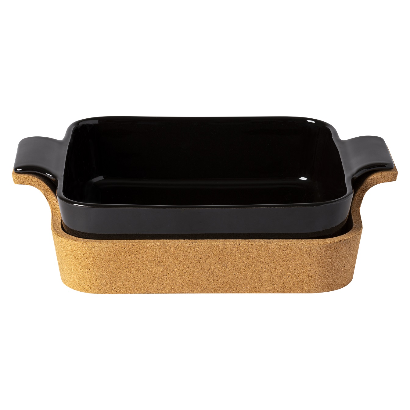 Ensemble Black Square Baker W/cork Tray 13cm 2.5l Gift