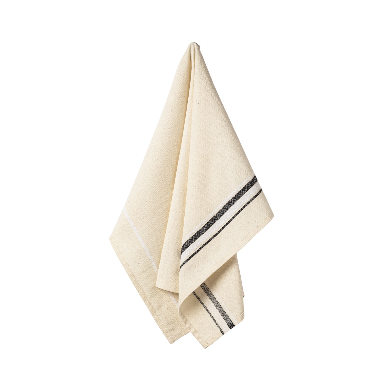French Stripes Set Of 2 Kitchen Towels Black Gift