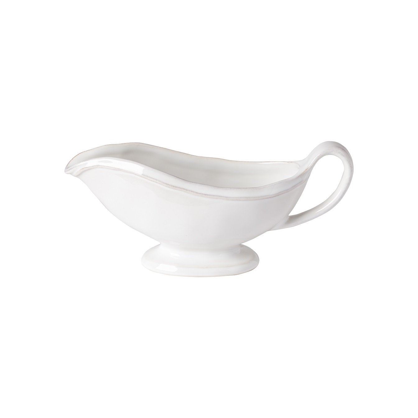 Fontana White Sauce/gravy Boat 24cm Gift