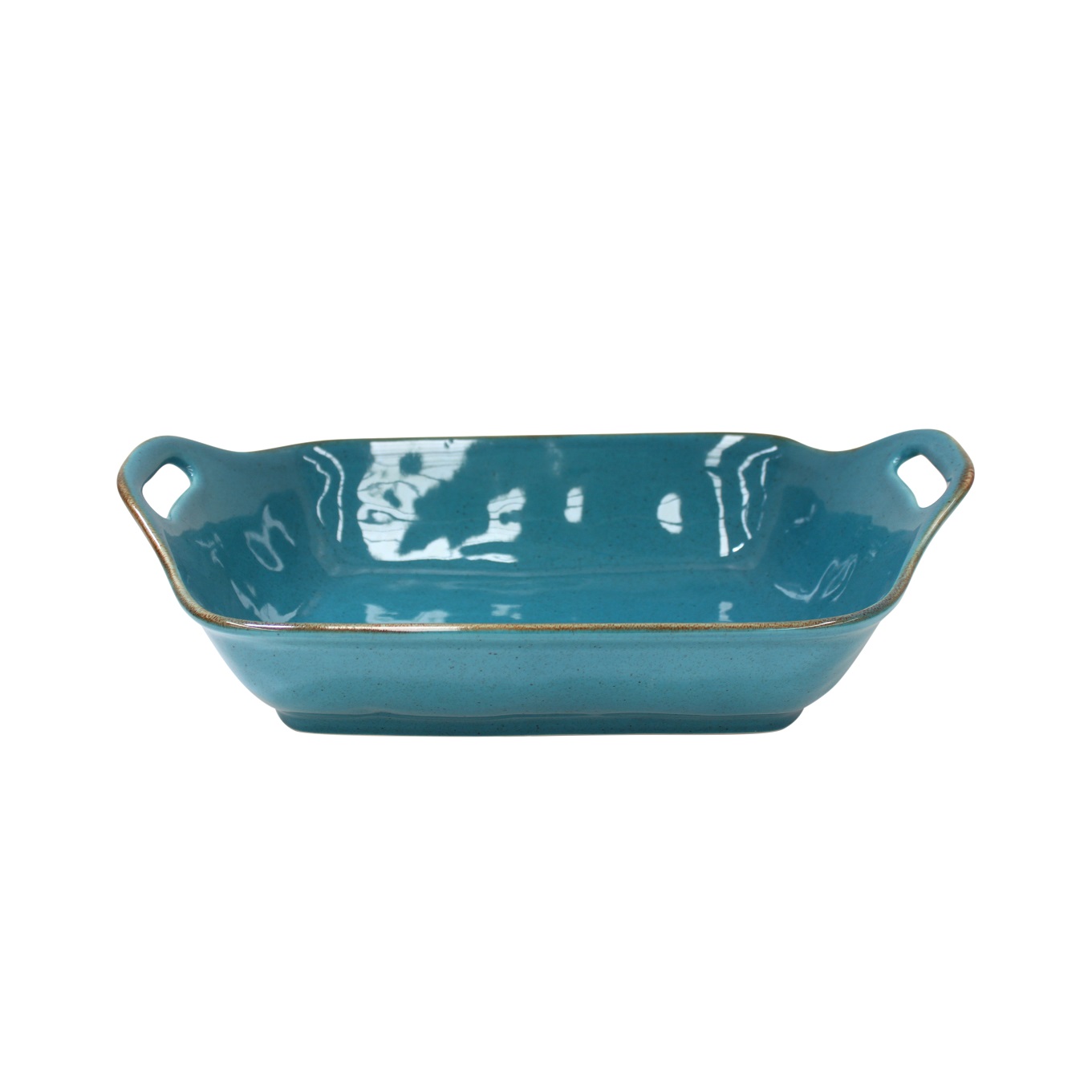 Sardegna Blue Rectangular Baker W/handle 40cm Gift