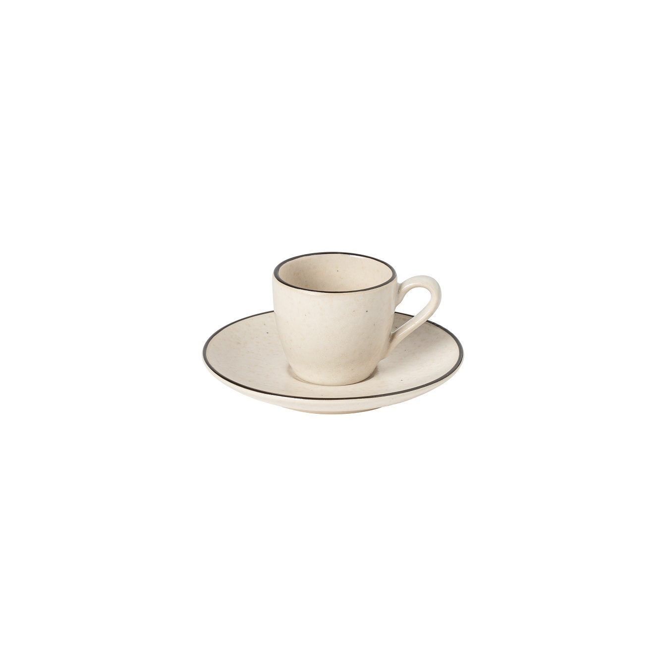 Augusta Natural Black Coffee Cup And Saucer 0.09l Gift