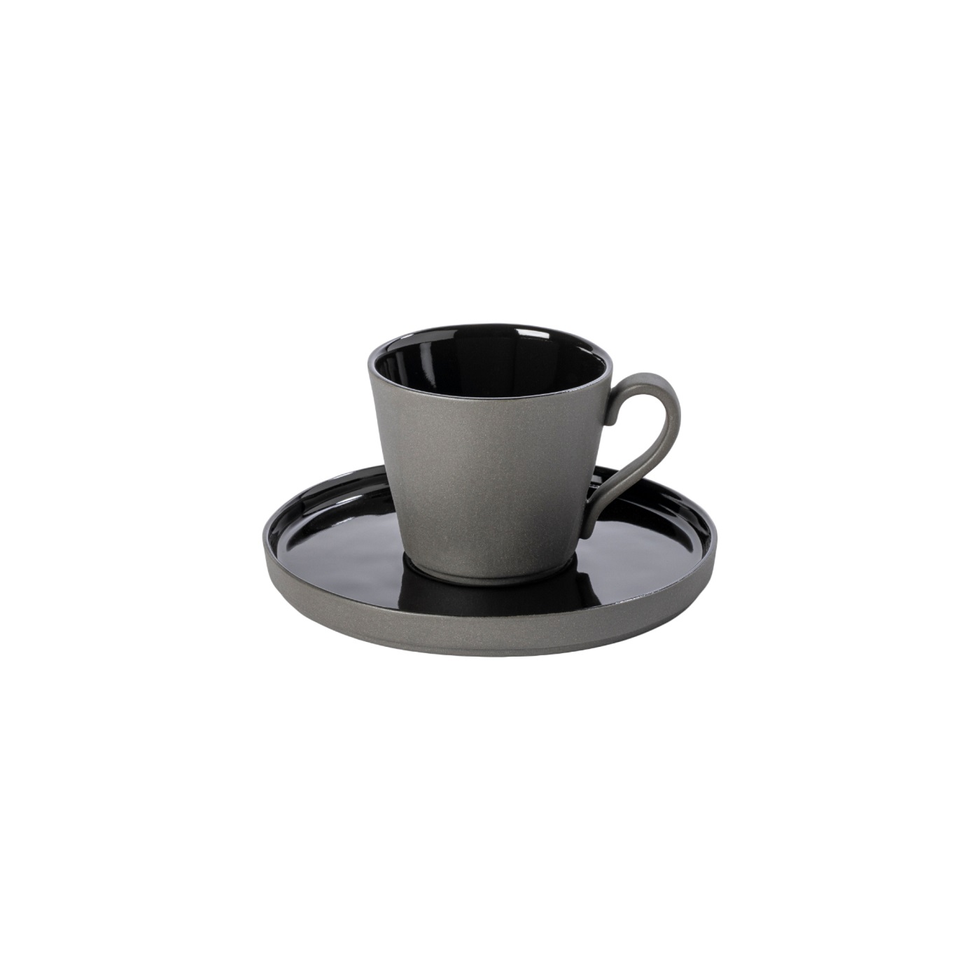 Lagoa Eco-gres Black Tea Cup & Saucer 0.21l Gift