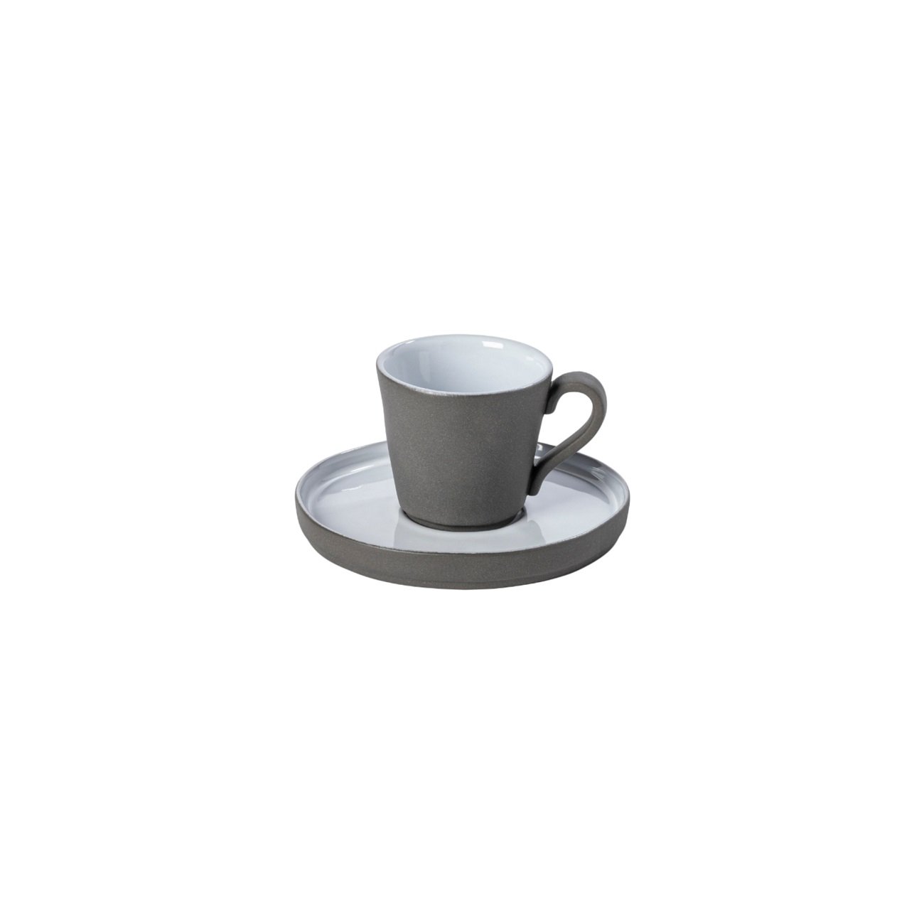 Lagoa Eco-gres White Coffee Cup & Saucer 0.09l Gift