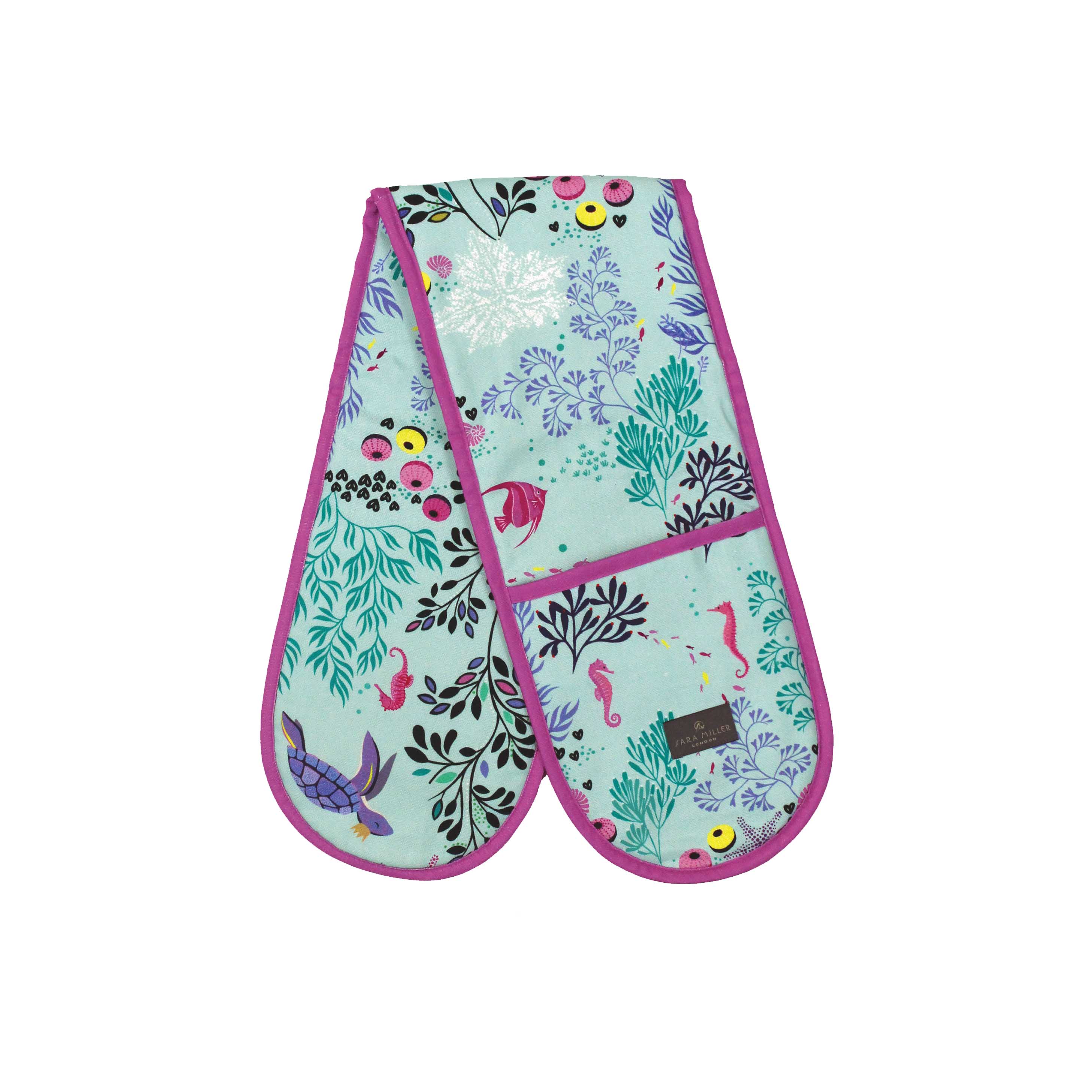 Sara Miller Double Oven Glove Underwater Turtle Gift