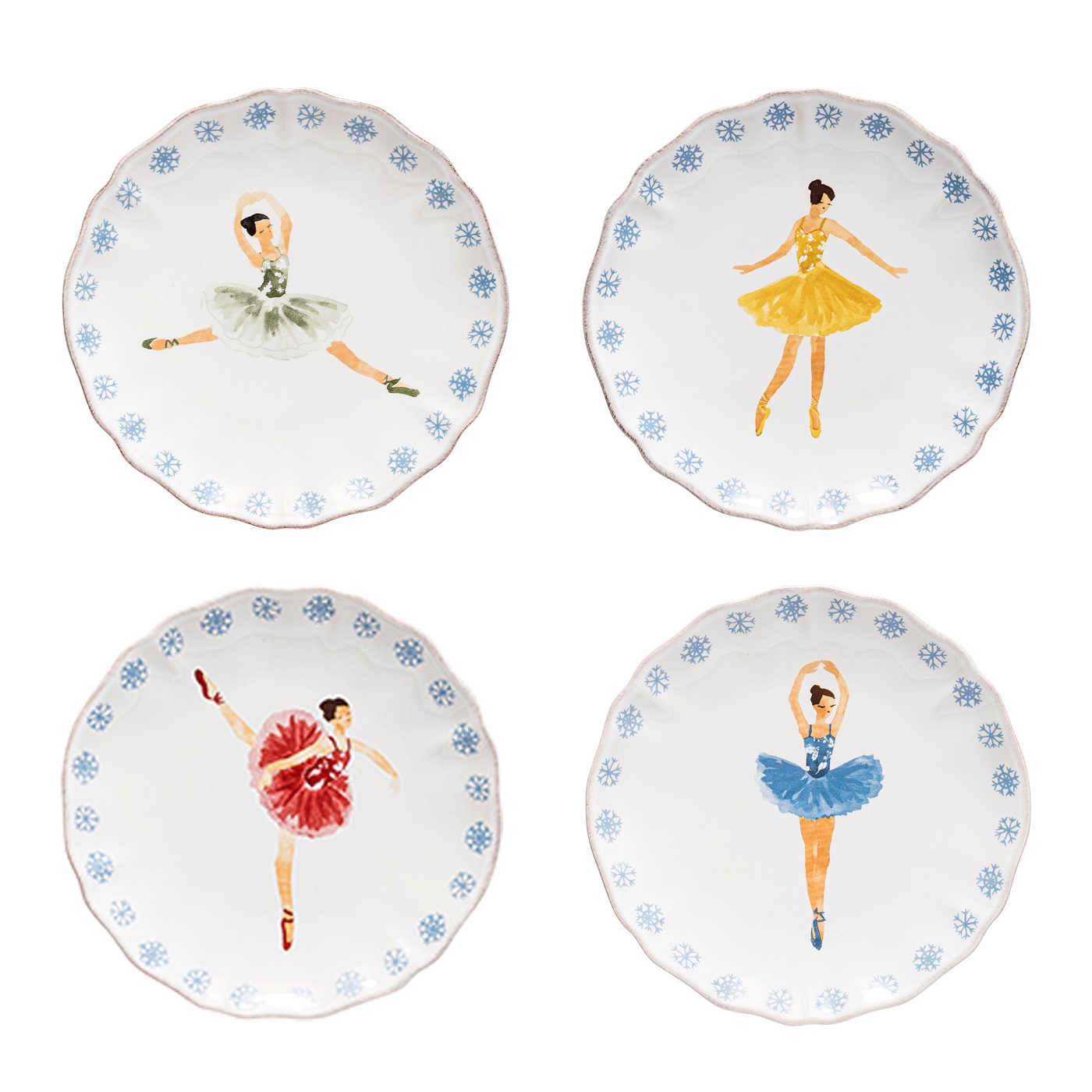 Nutcracker Set 4 Bread Plates 17cm Gift