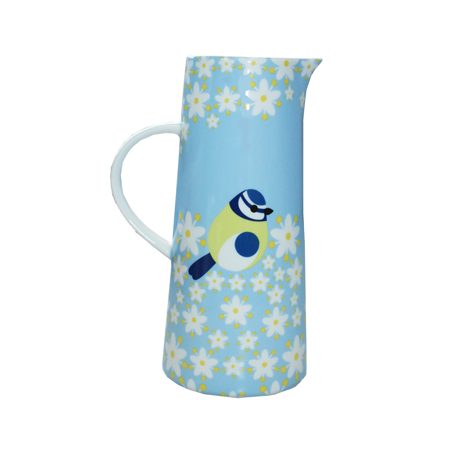 I Like Birds Tall Jug Blue Tit Blue Gift