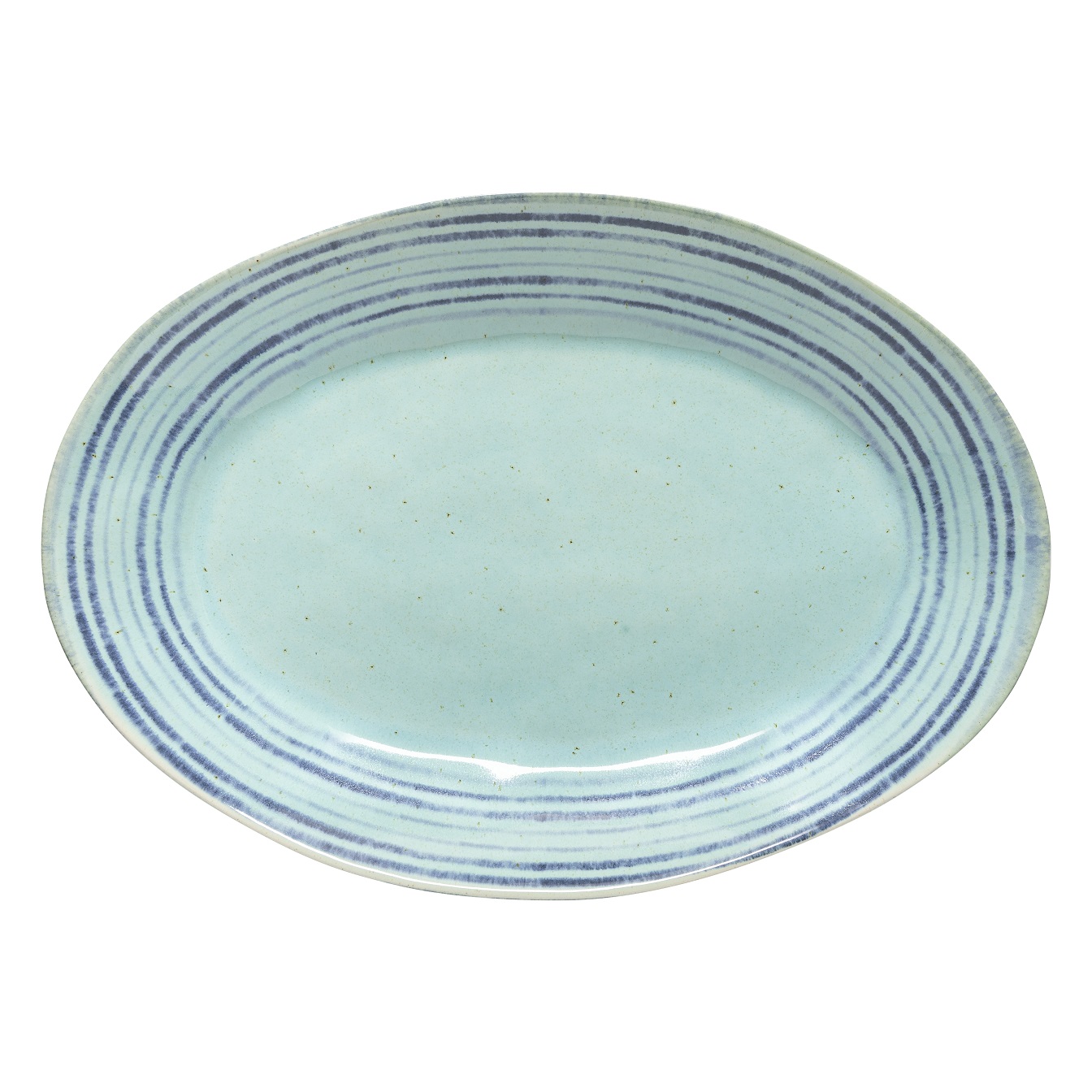 Nantucket Aqua Oval Platter 40cm Gift