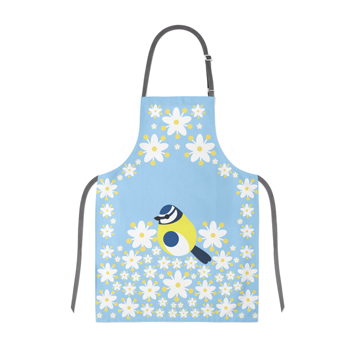 I Like Birds Apron Blue Tit Blue Gift