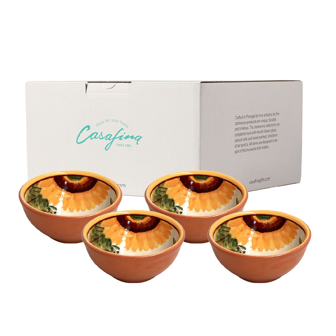 Alentejo Terracota Gift 4 Dip Bowls Girassol Gift