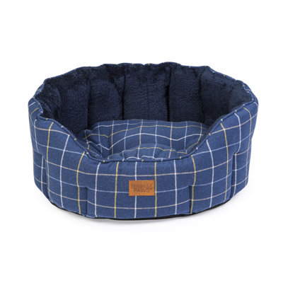 Hop Navy Check Tweed Oval Snuggle Medium Gift