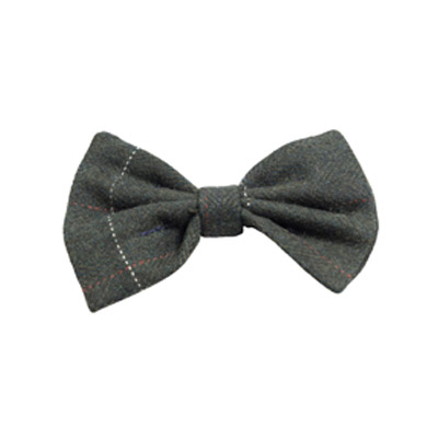 House Of Paws Tweed Bow Tie Green One Size Gift