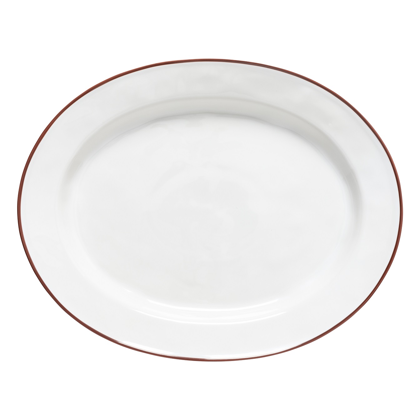Beja White/red Oval Platter 40cm Gift