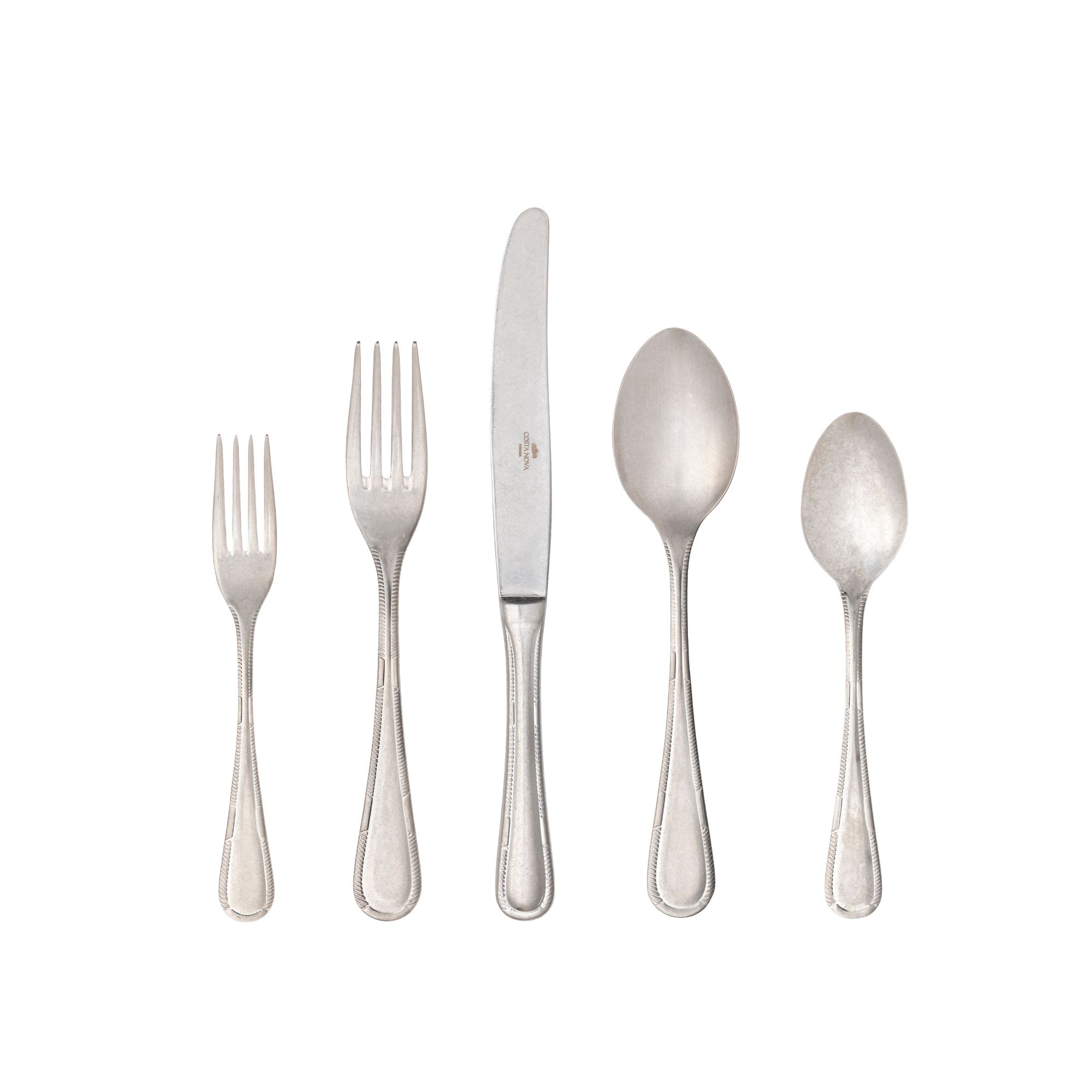 Ancestral Oxyde Flatware Set 5 Pieces Gift