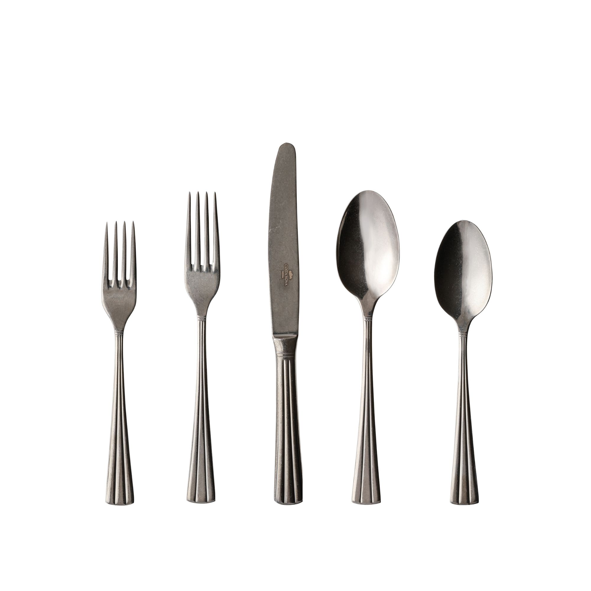 Vime Anthracite Oxyde  Flatware Set 5 Pieces Gift