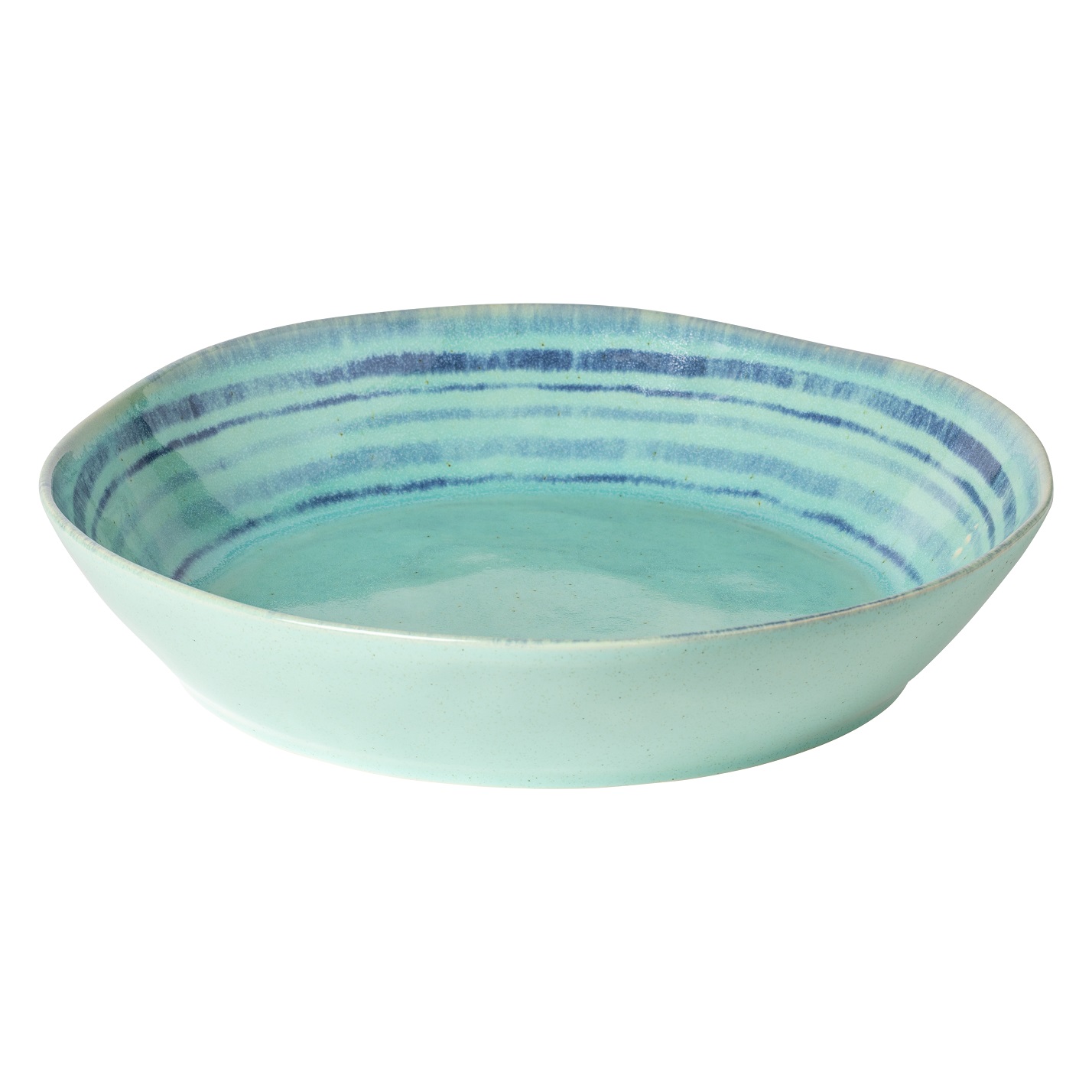 Nantucket Aqua Pasta/serving Bowl 34cm Gift