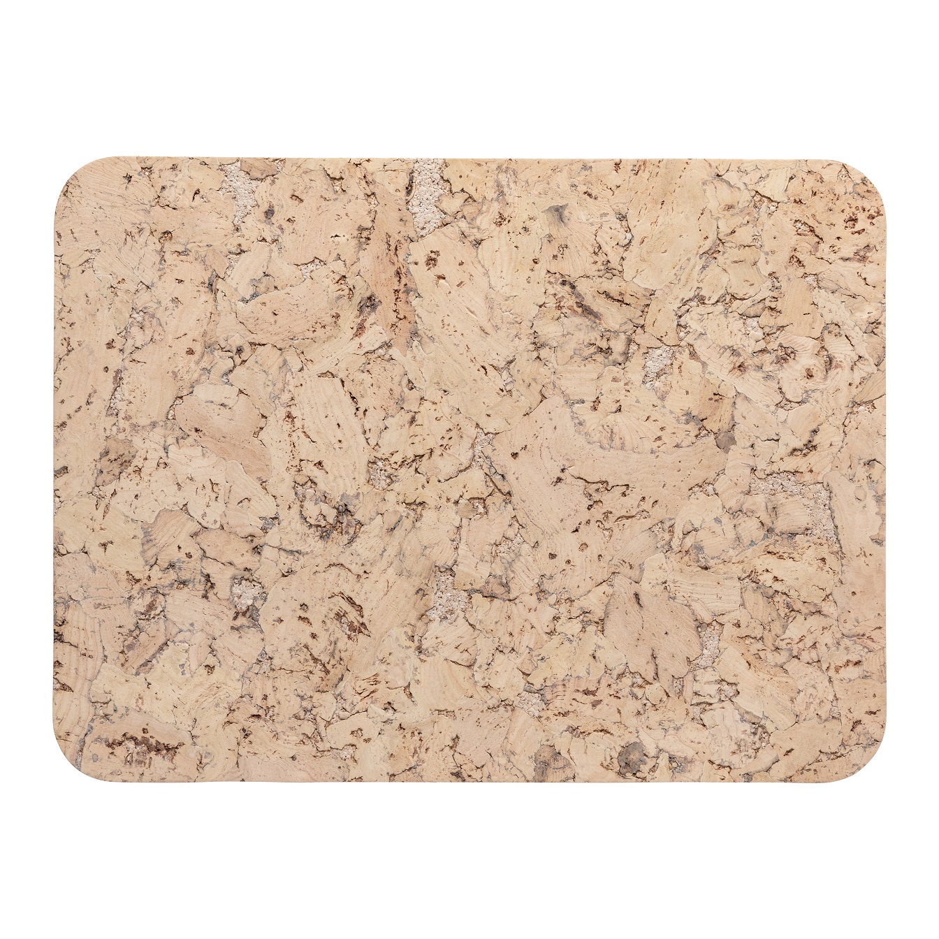 Set 4 Cork Rectangular Placemats White Natural Gift