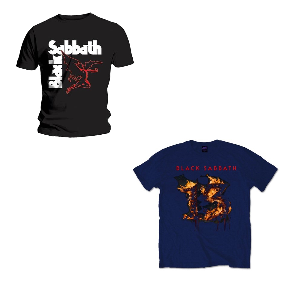 Black Sabbath Mens 2 T Shirt Bundle Size Small Gift