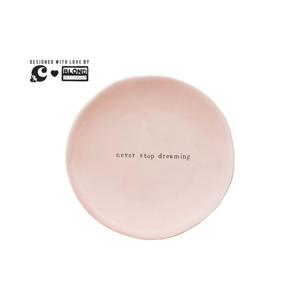 Blond Andc Plate Pink - Never Stop Dreaming Gift
