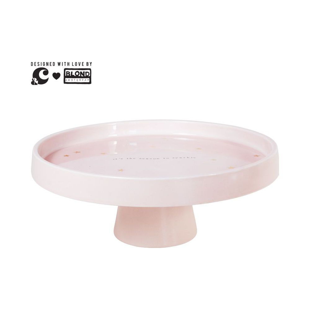 Blond Andc Cake Platter Pink -its The Season To Sparkle Gift