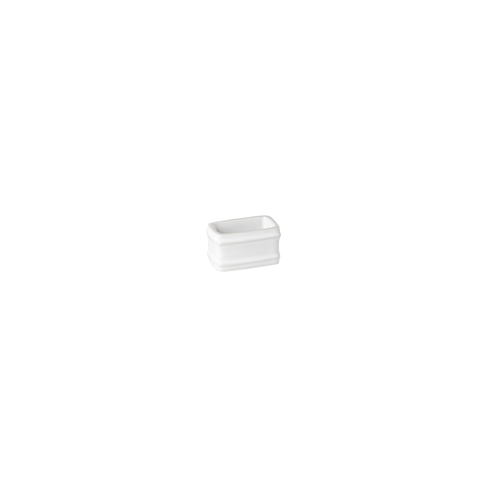 Friso White Set 4 Napkin Rings Rectangular 5cm Gift