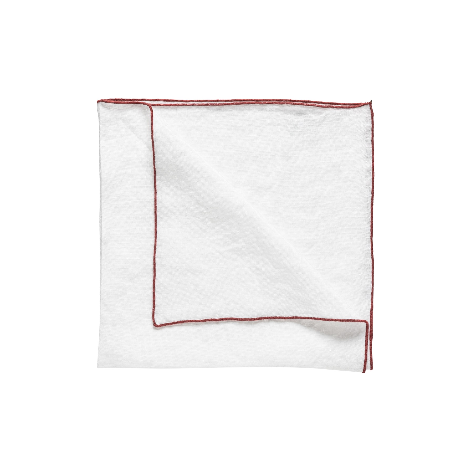 Bella Crimson Linen Napkin Overlock 50x50cm Gift